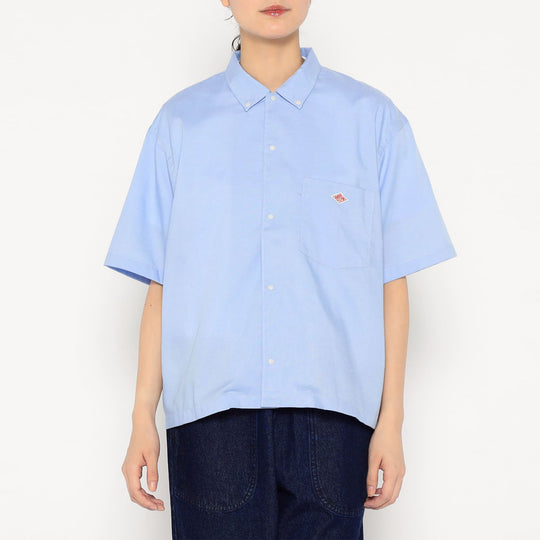Women's Oxford Short Sleeve Button-Down Shirt
