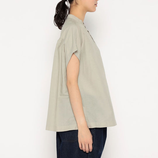 Women's Cotton Linen Slub Sleeveless Shirt