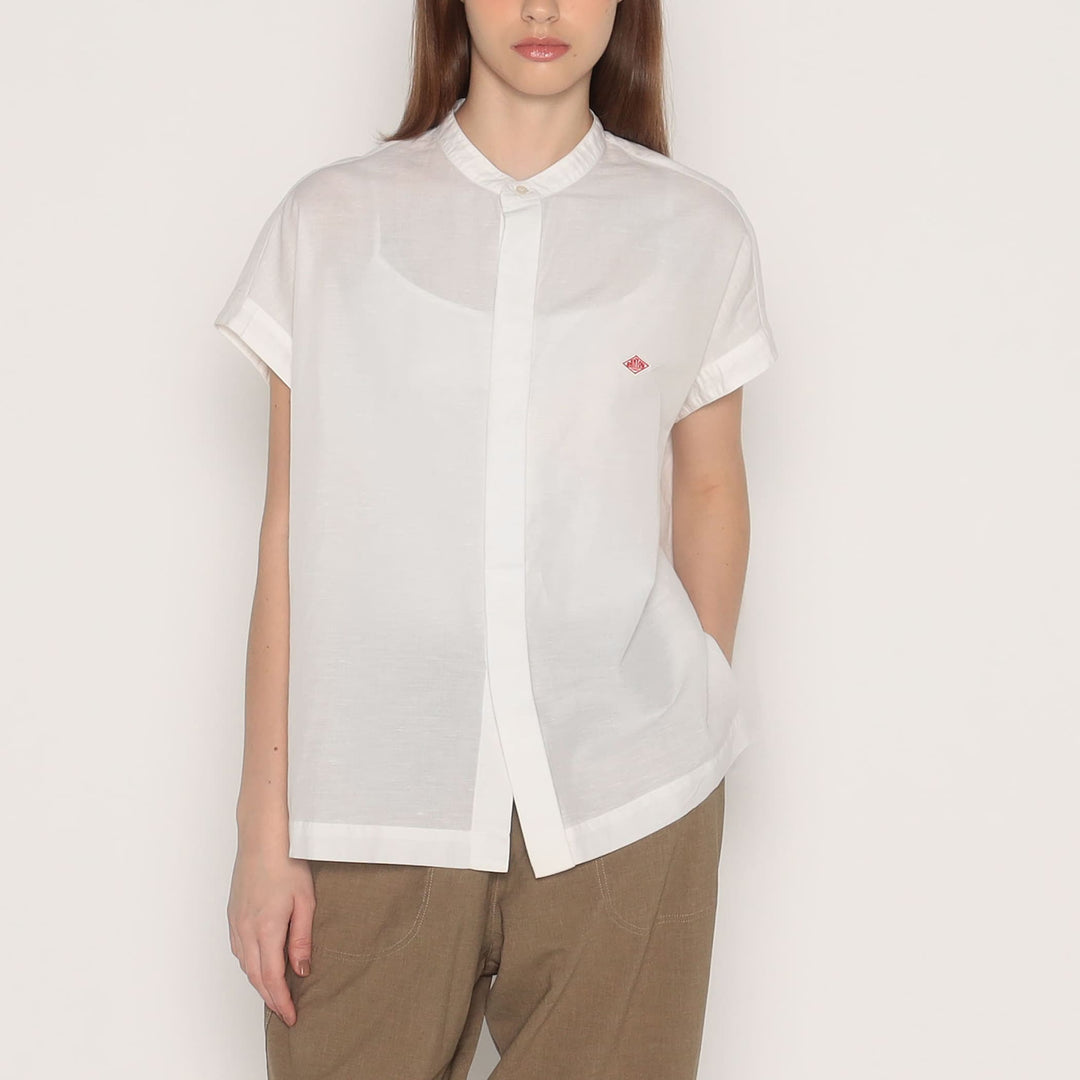 Women's Cotton Linen Slub Sleeveless Shirt