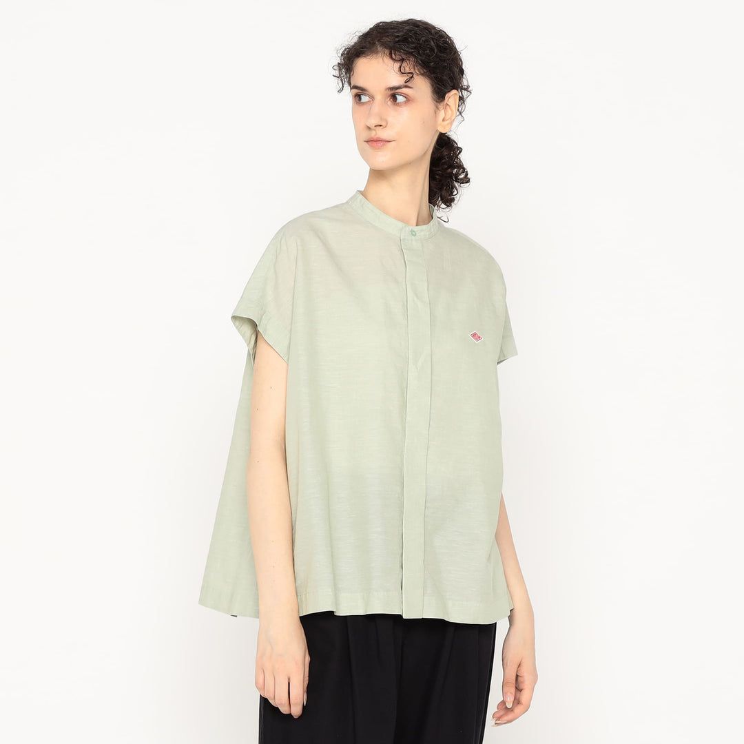 Women's Cotton Linen Slub Sleeveless Shirt