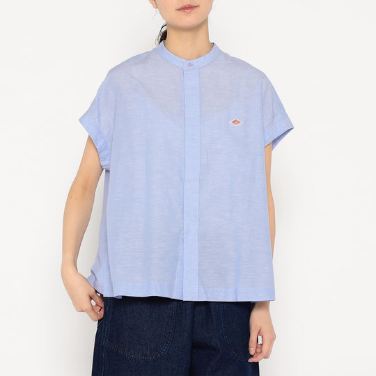 Women's Cotton Linen Slub Sleeveless Shirt