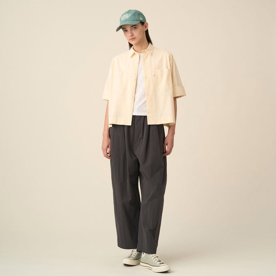 Women's C/N Twill Double Pleated Easy Pants