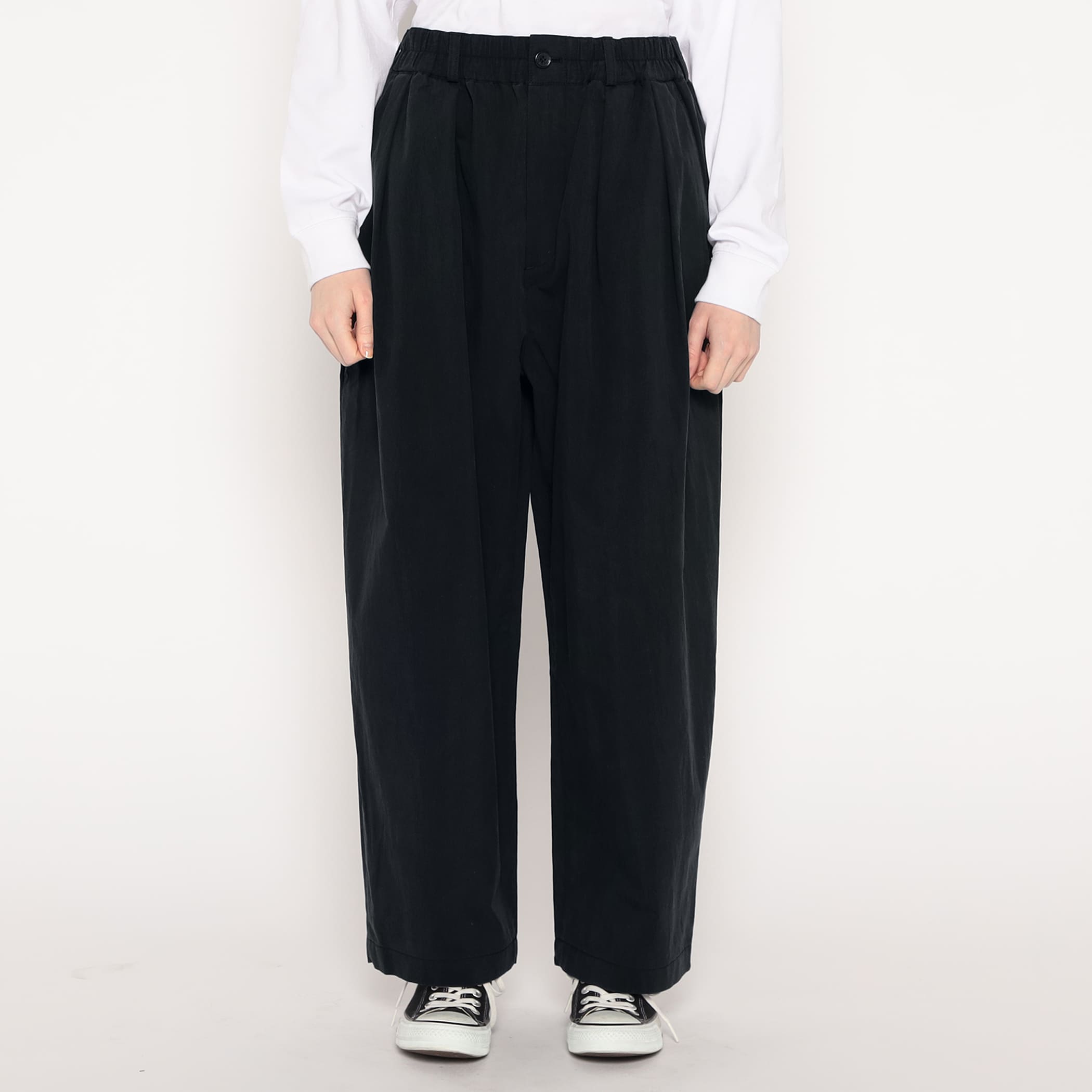 DANTON Women's C/N Twill Double Pleated Easy Pants