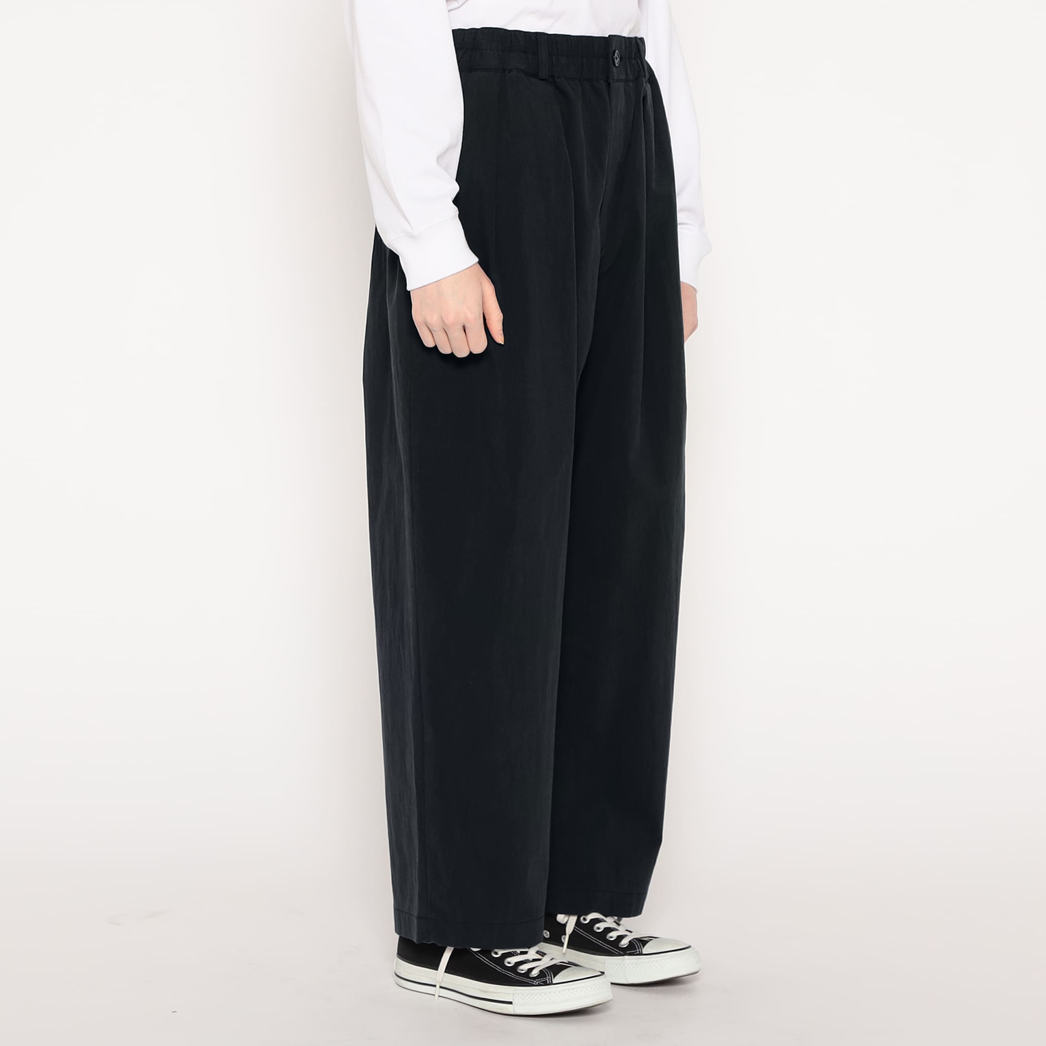 DANTON Women's C/N Twill Double Pleated Easy Pants