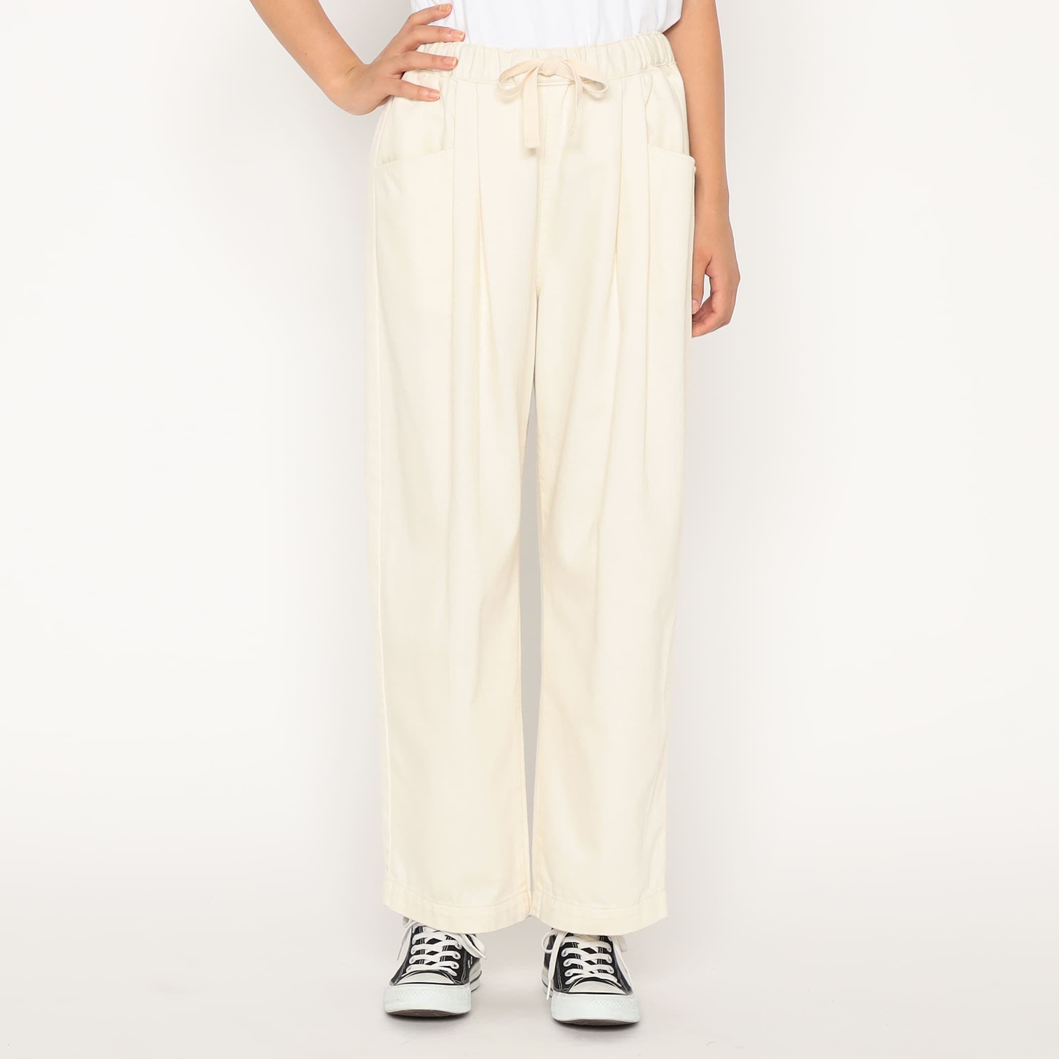 DANTON Women's Lightweight Twill 2tuck Easy Pants