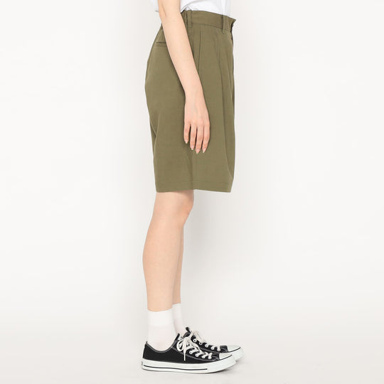 Women's Linen-Blend Double Pleated Shorts