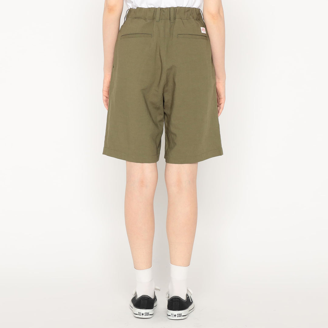 Women's Linen-Blend Double Pleated Shorts