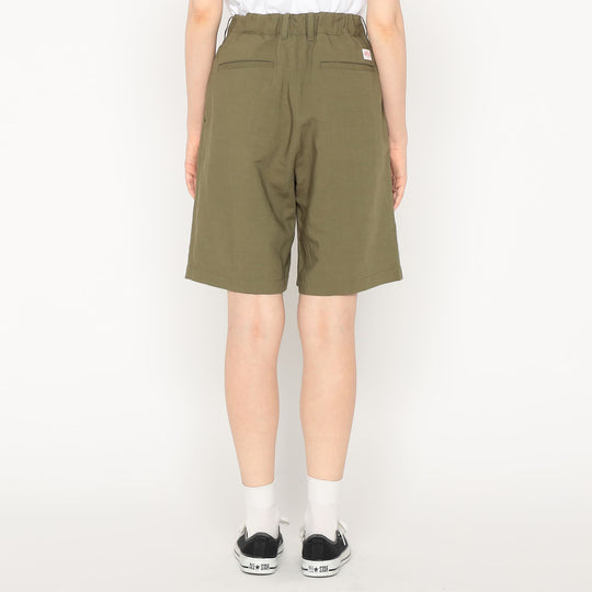 Women's Linen-Blend Double Pleated Shorts