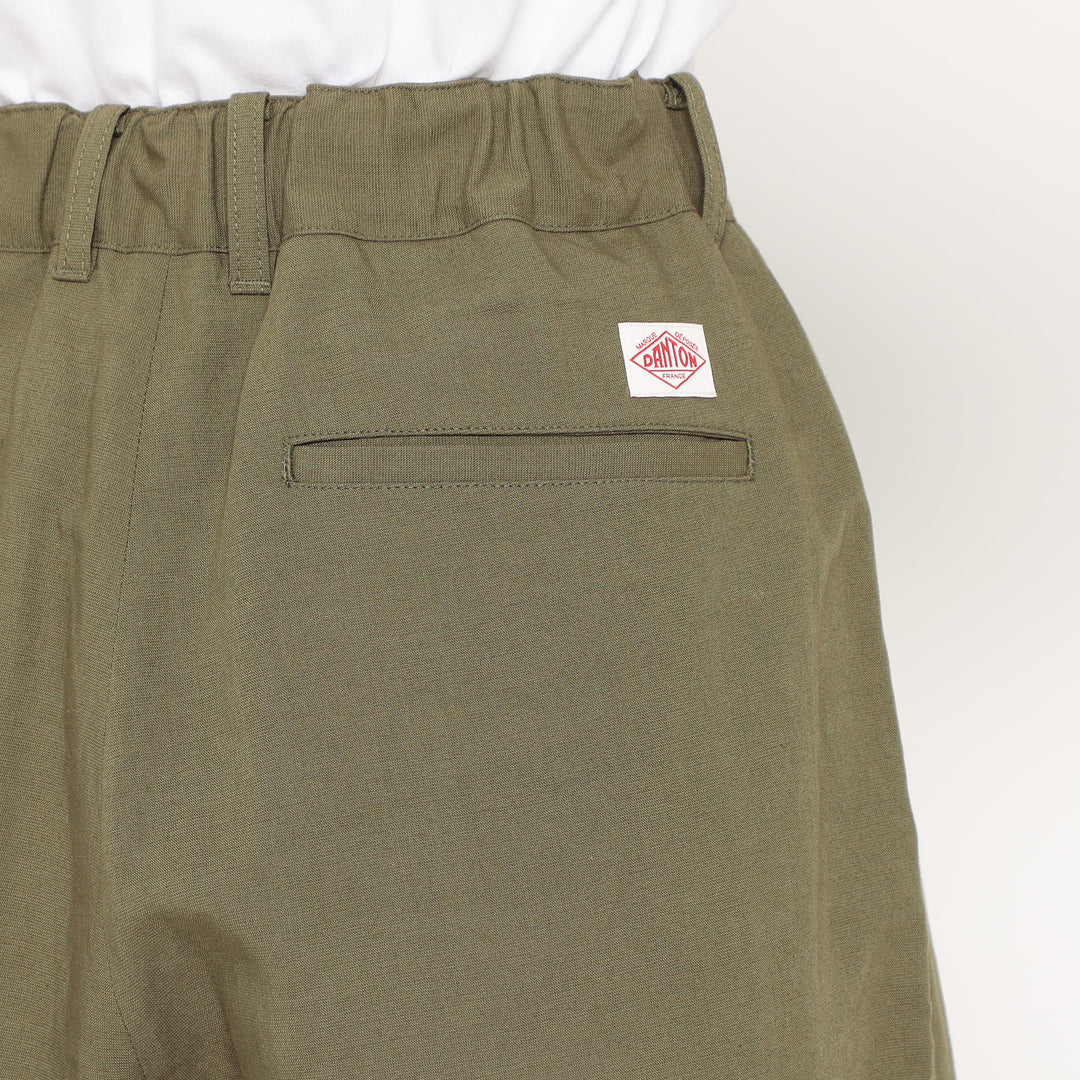 Women's Linen-Blend Double Pleated Shorts