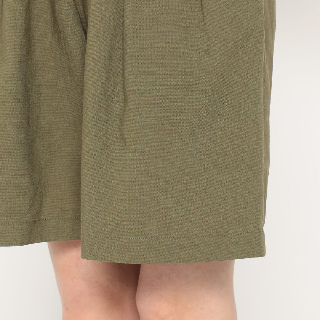 Women's Linen-Blend Double Pleated Shorts