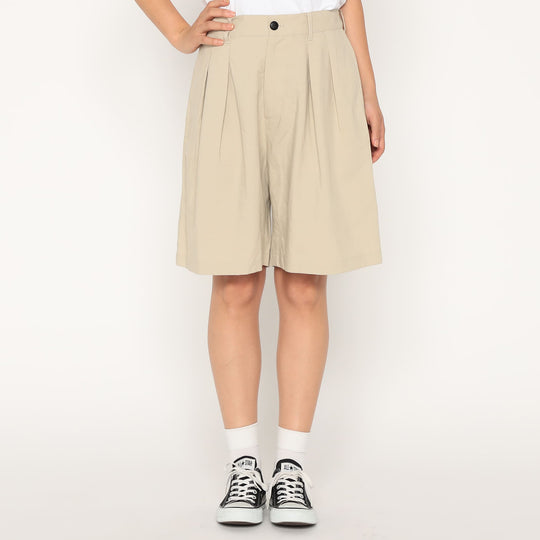 Women's Linen-Blend Double Pleated Shorts