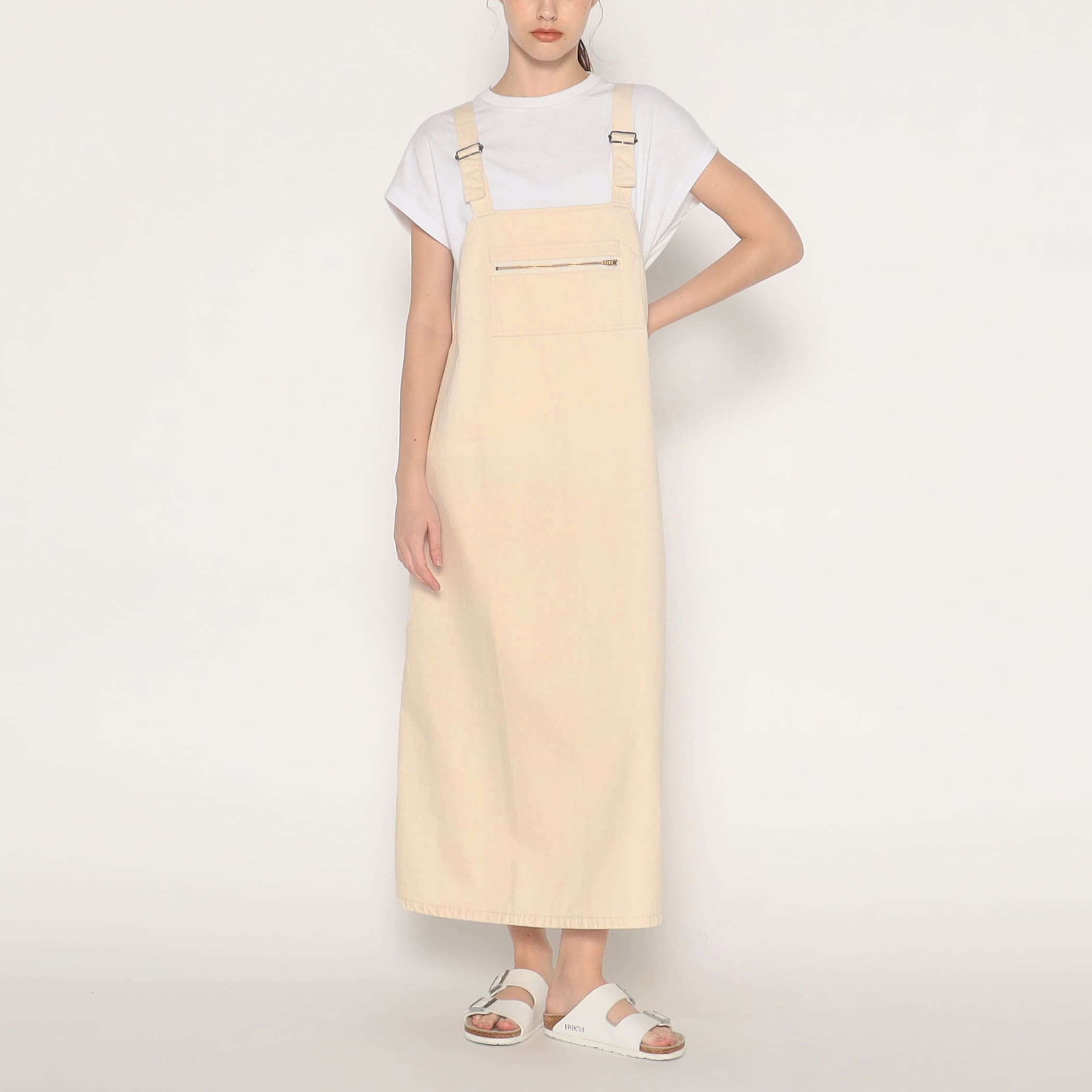 DANTON オーバーオールスカート DANTON Women's Cotton Drill Overalls Skirt