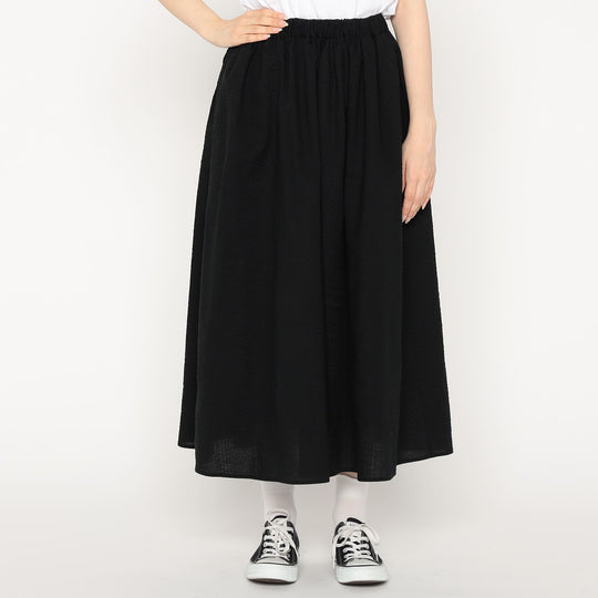 Women's Seersucker Gather Skirt