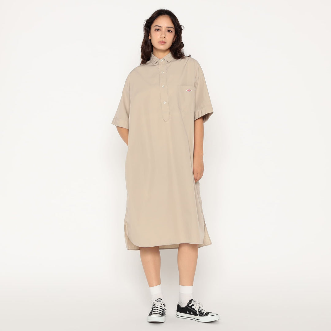 Women's Cotton Poplin Pullover Shirt Dress