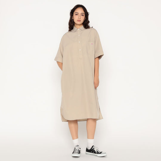 Women's Cotton Poplin Pullover Shirt Dress