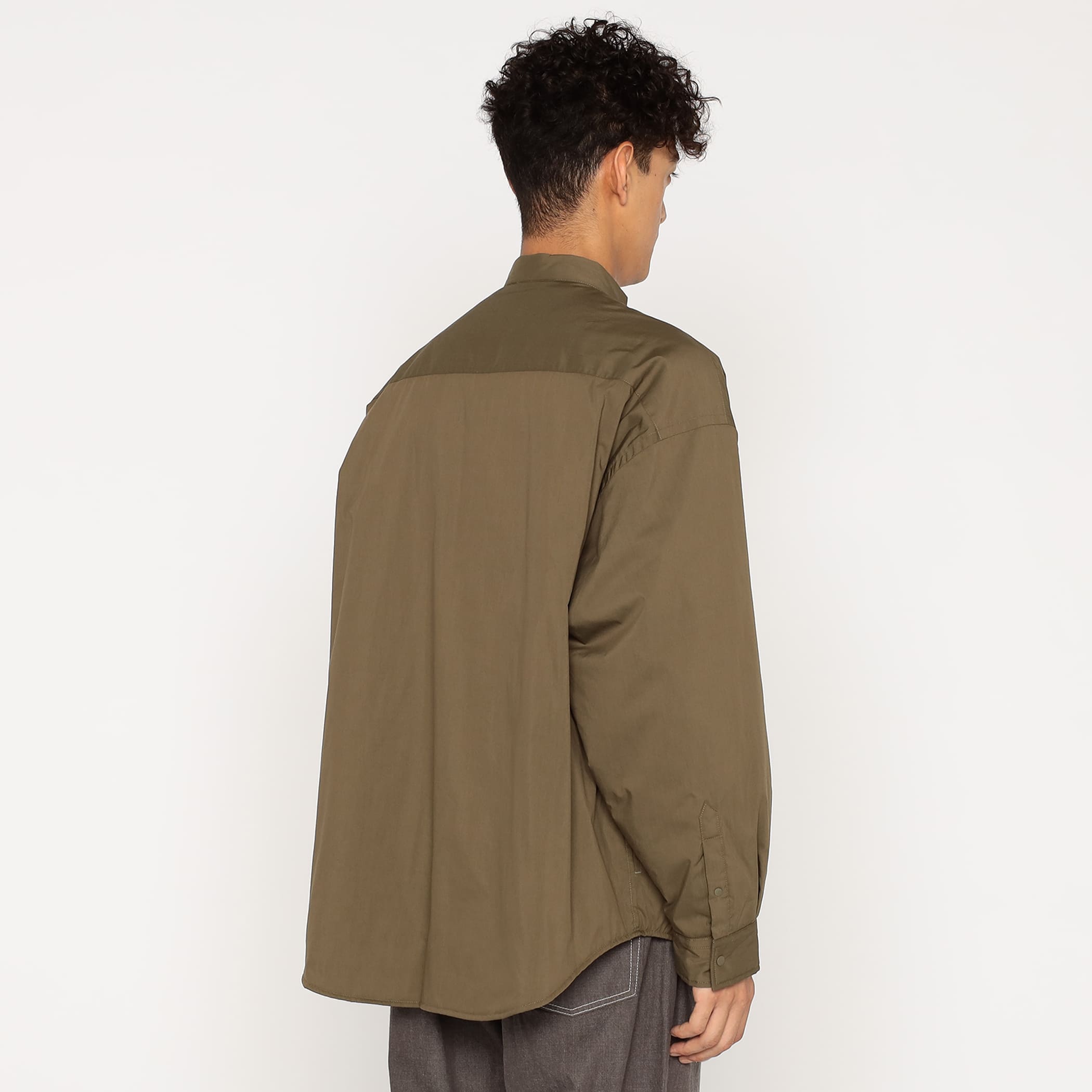 DANTON スタンドカラージャケット 42 オリーブ DANTON Men's Insulation Stand Collar Shirt Jacket