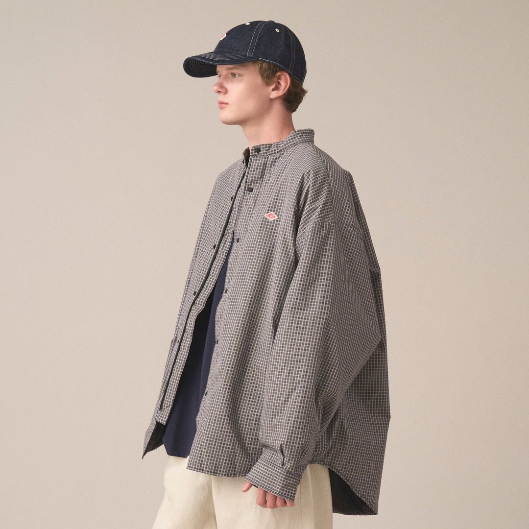 Men's Insulation Stand Collar Shirt Jacket Plaid