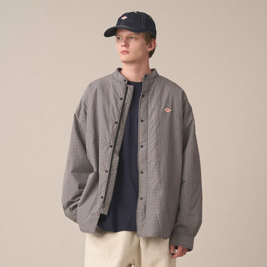 Men's Insulation Stand Collar Shirt Jacket Plaid