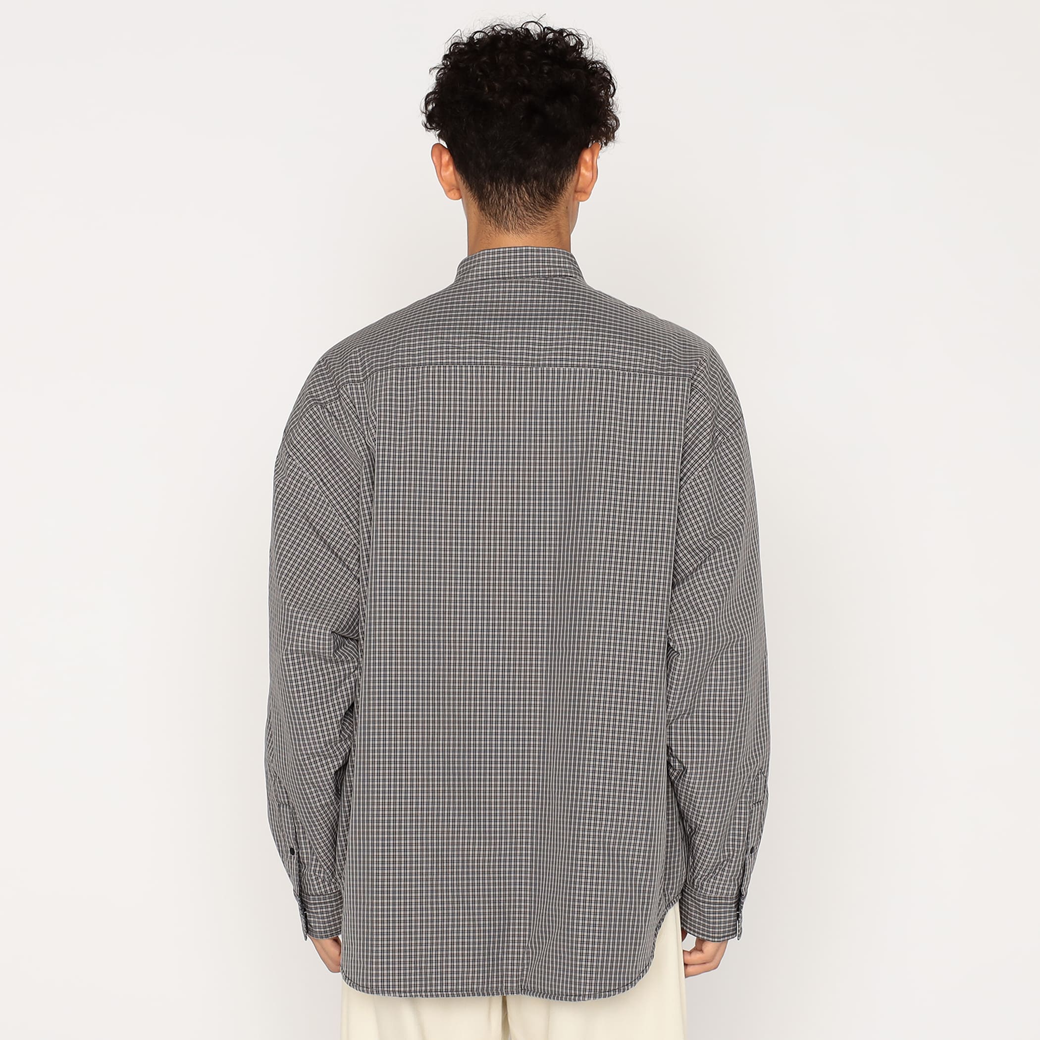 DANTON Men's Insulation Stand Collar Shirt Jacket Plaid