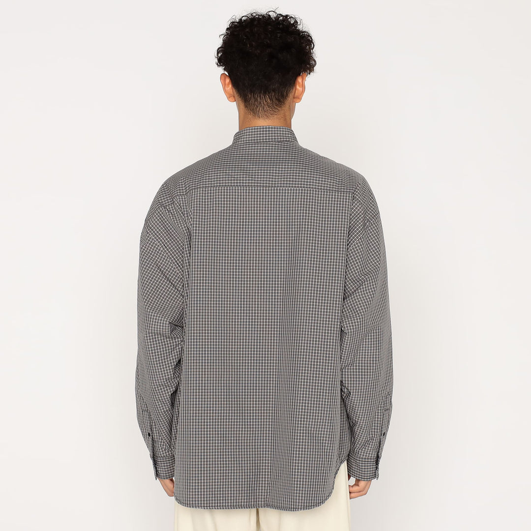 Men's Insulation Stand Collar Shirt Jacket Plaid