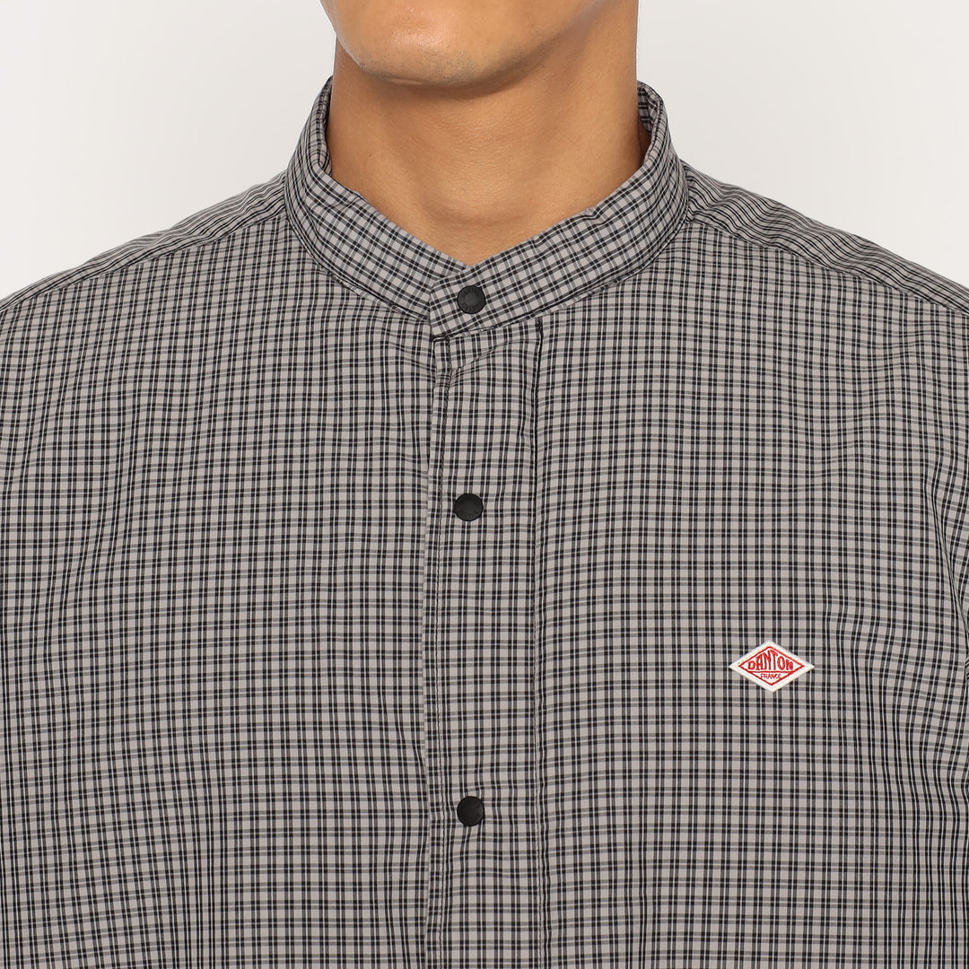 Men's Insulation Stand Collar Shirt Jacket Plaid