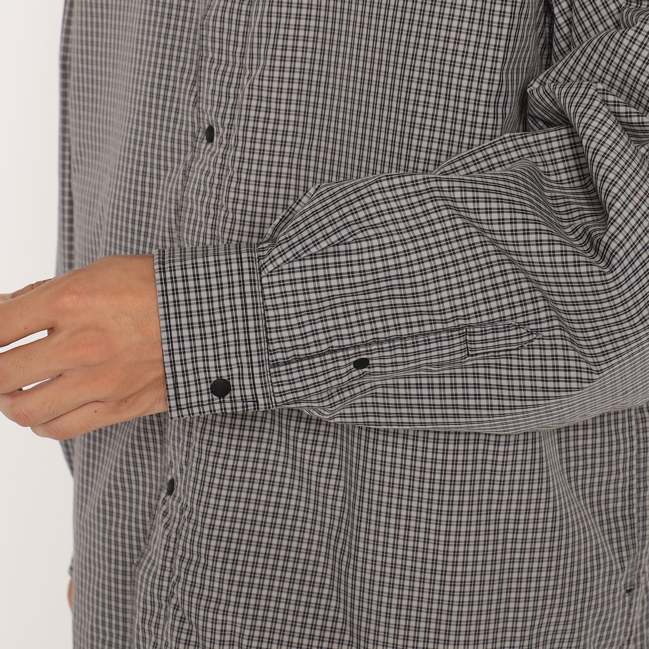 DANTON Men's Insulation Stand Collar Shirt Jacket Plaid