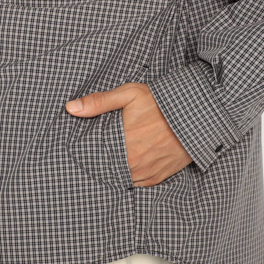 Men's Insulation Stand Collar Shirt Jacket Plaid