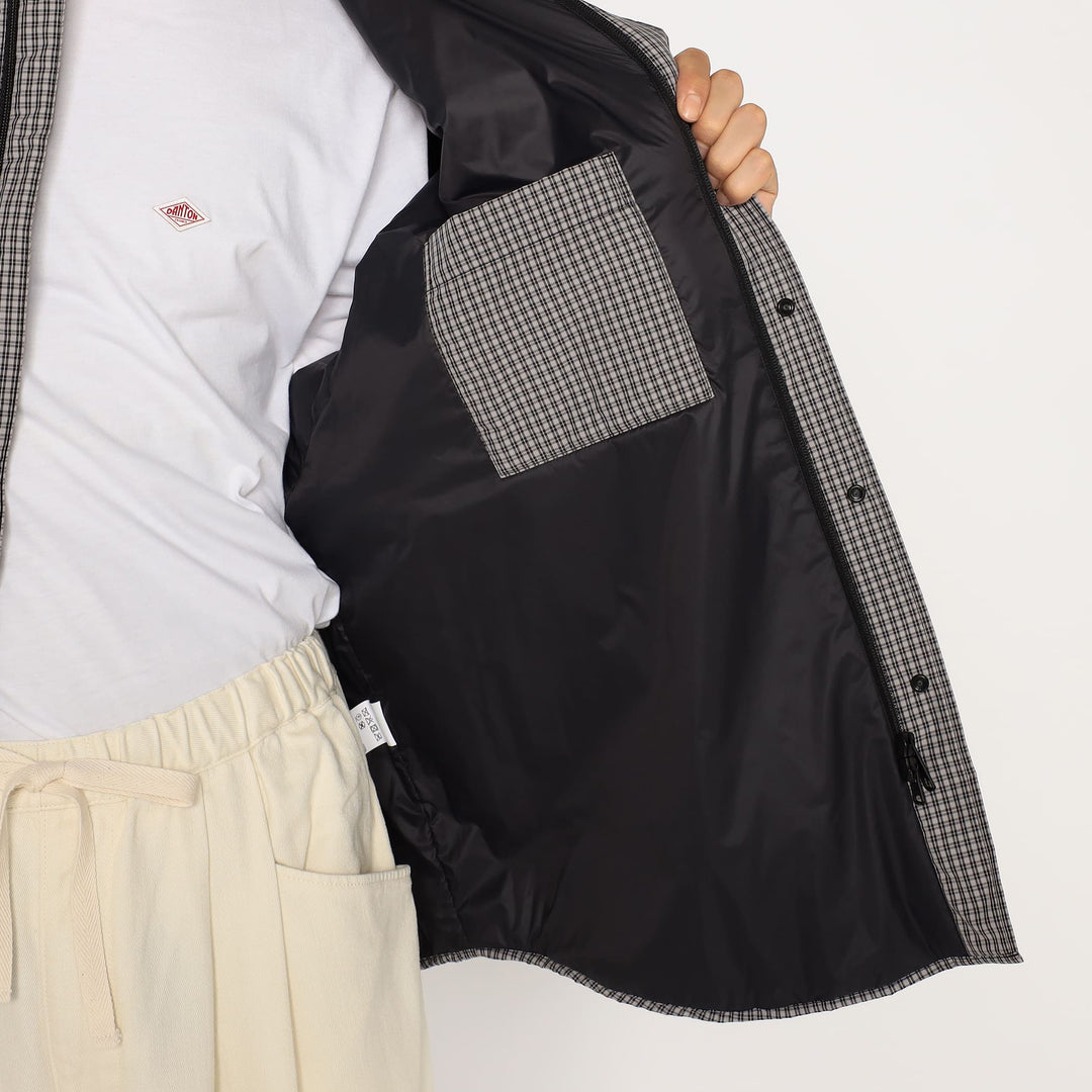 Men's Insulation Stand Collar Shirt Jacket Plaid