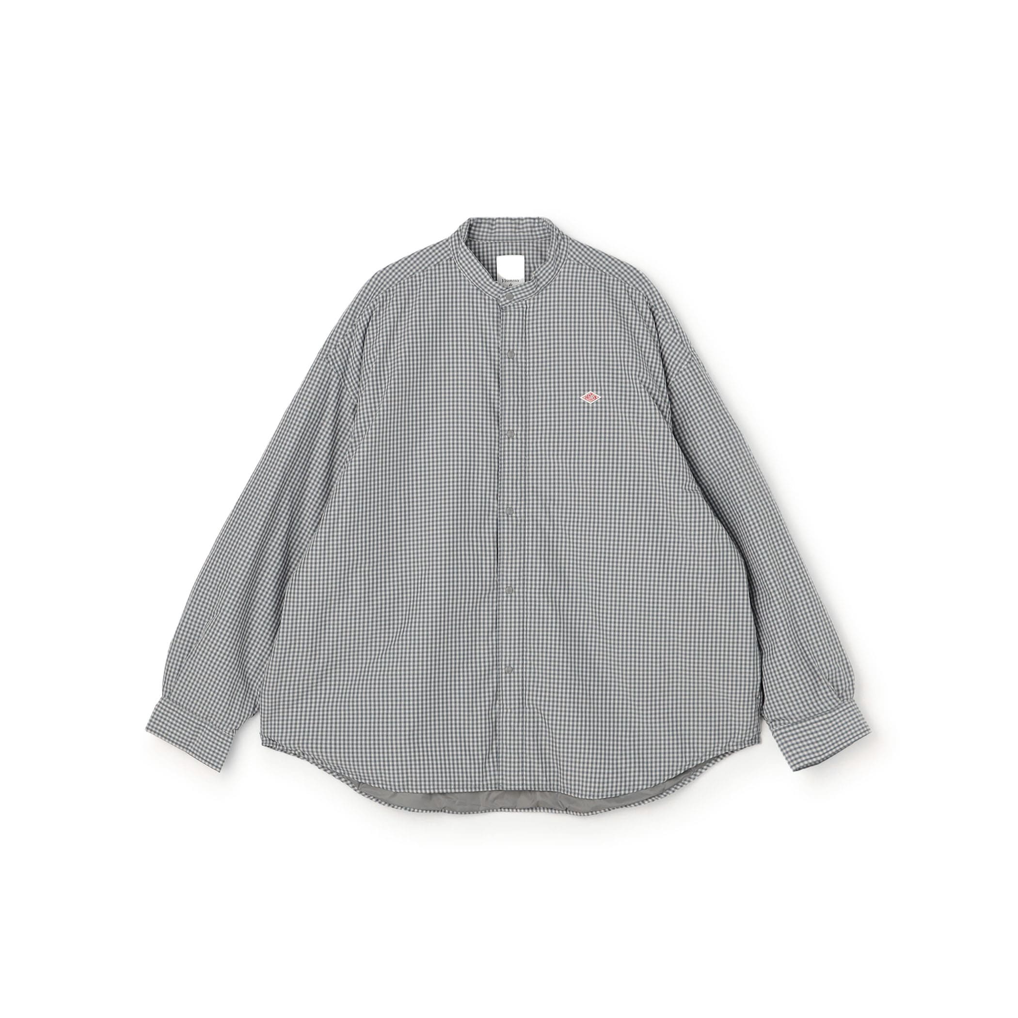 DANTON Men's Insulation Stand Collar Shirt Jacket Plaid