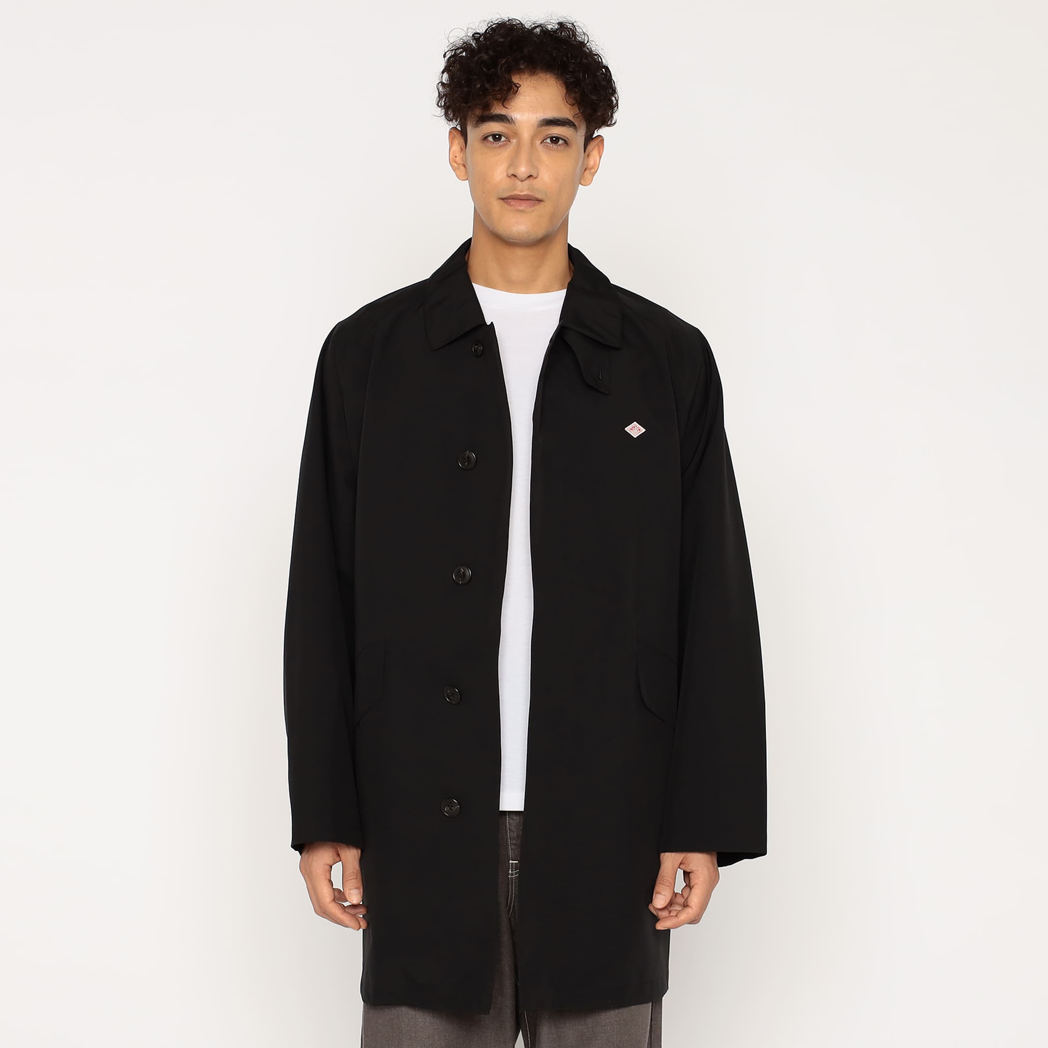 DANTON Men's 3-Layer Cloth Balmacaan Mid-length Coat