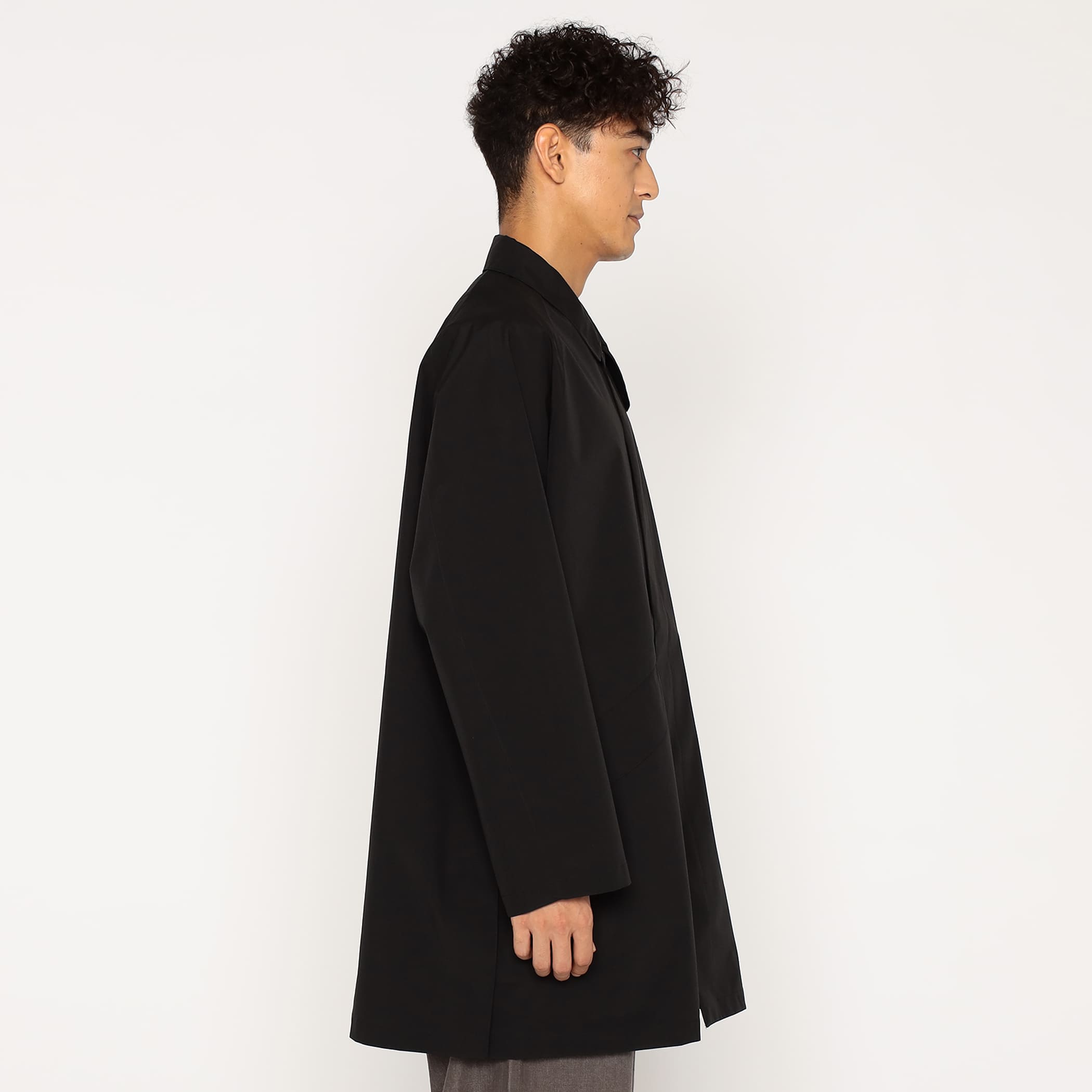 DANTON Men's 3-Layer Cloth Balmacaan Mid-length Coat