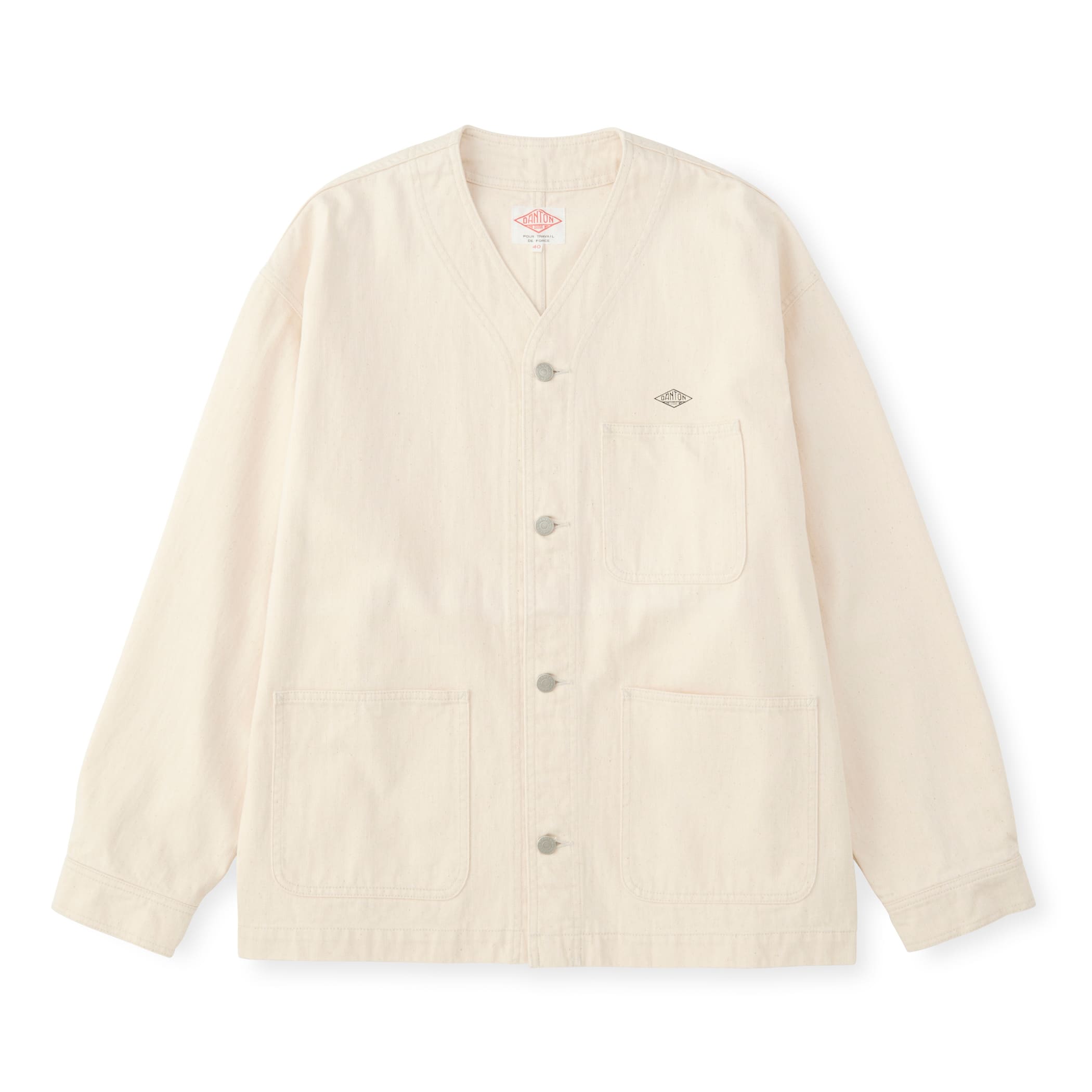 DANTON Men's Cotton Drill Collarless Jacket