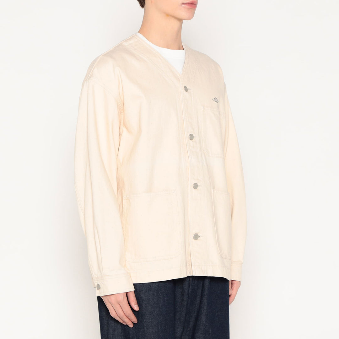 Men's Cotton Drill Collarless Jacket