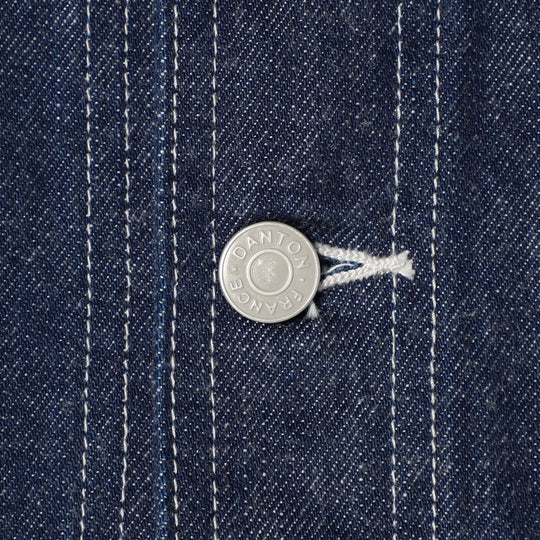 Men's Denim Collarless Jacket