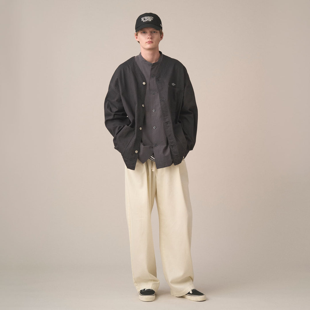 Men's Cotton Drill Collarless Jacket