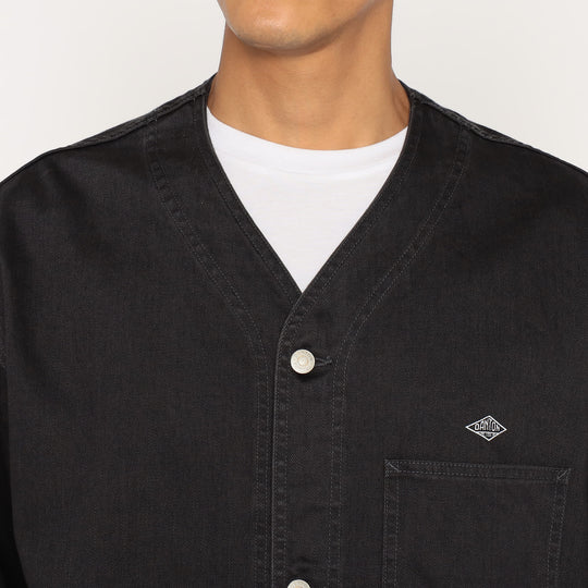 Men's Cotton Drill Collarless Jacket