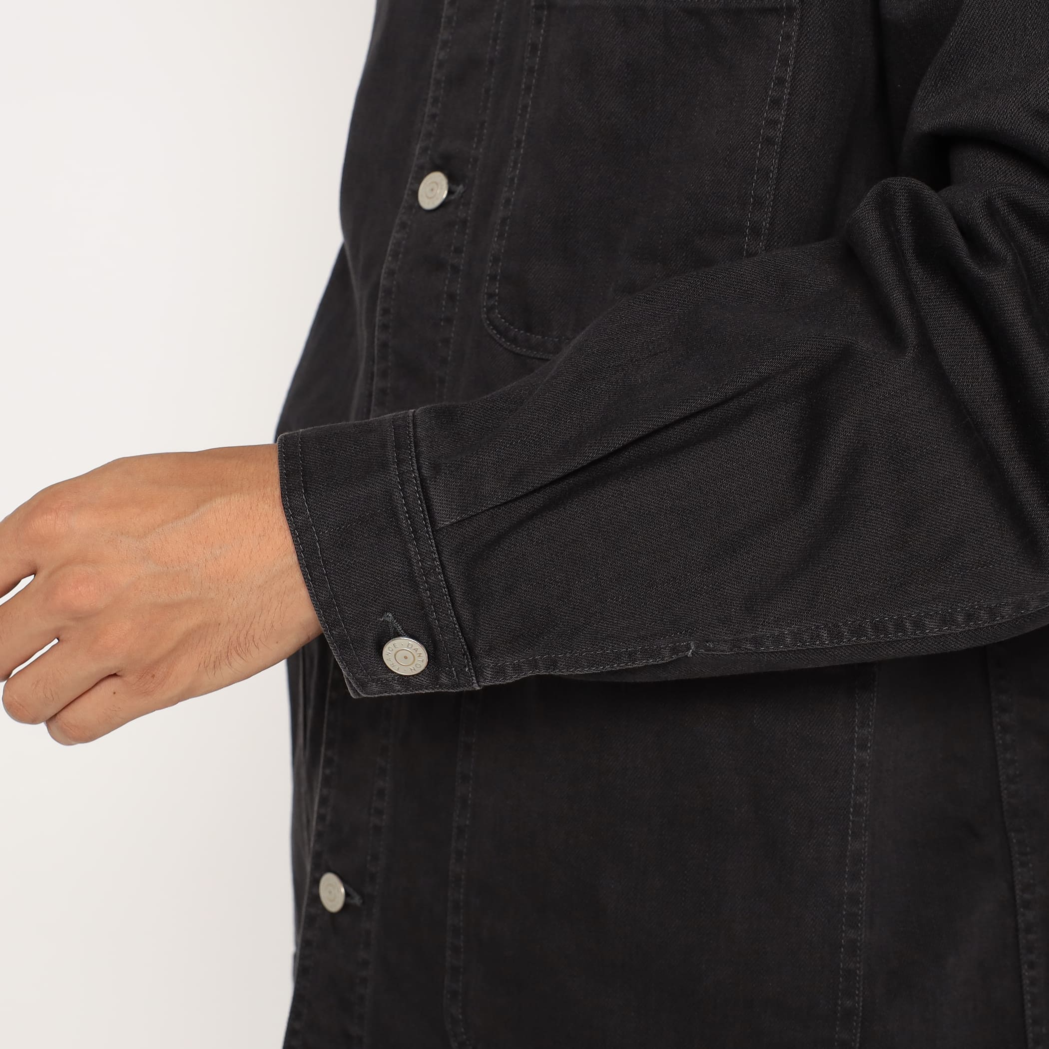 Cotton Drill Collarless Jacket 42 セットアップ DANTON Men's Cotton Drill Collarless Jacket