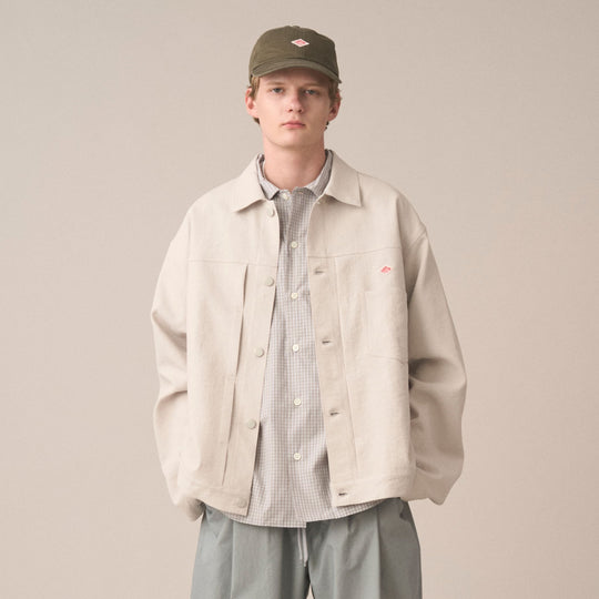 Men's Polyester Twill Jeans Jacket Style Shirt Blouson