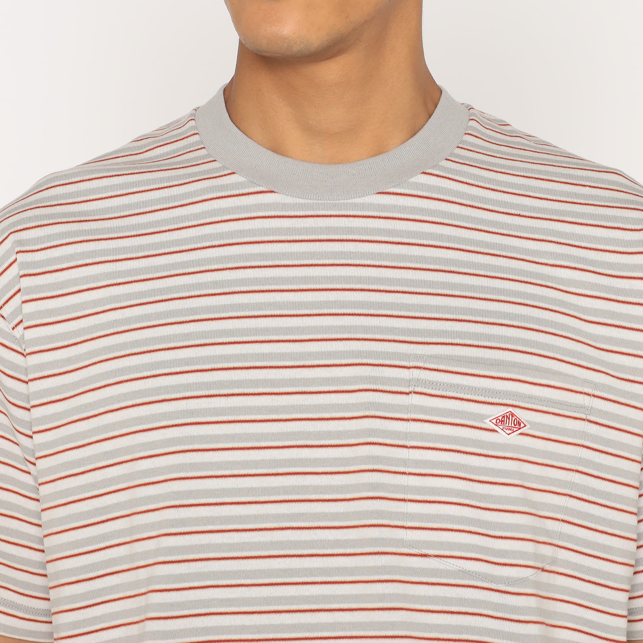 DANTON Men's Short Sleeve Pocket T-shirt Stripe