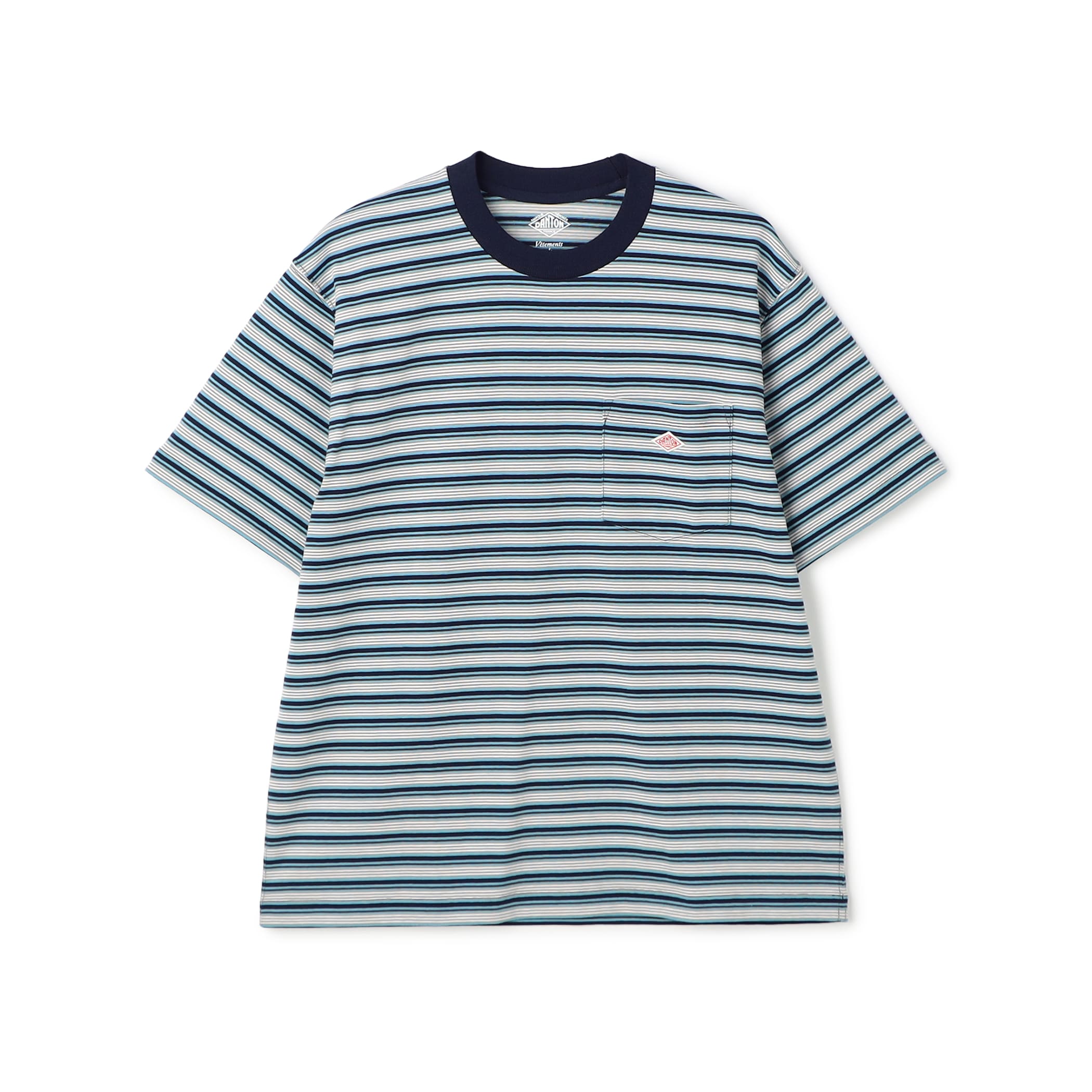 DANTON Men's Short Sleeve Pocket T-shirt Stripe
