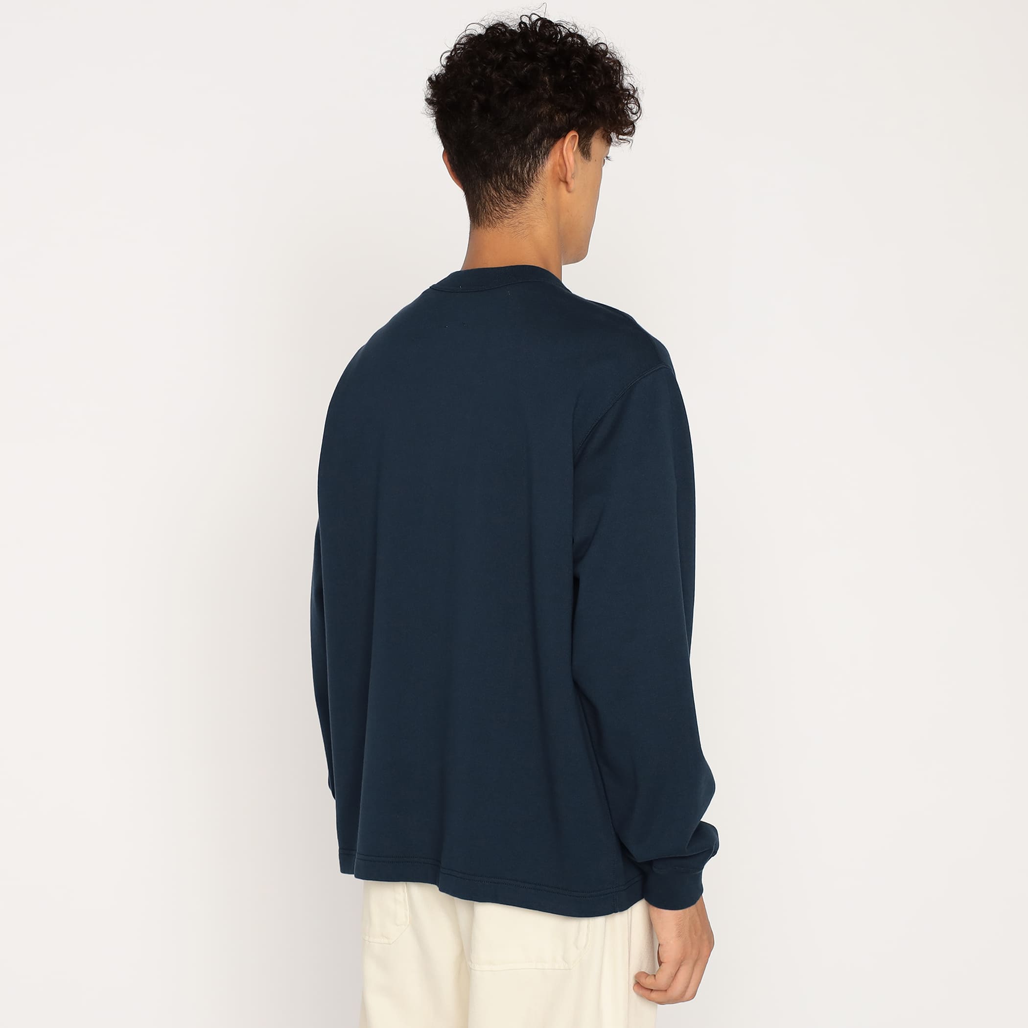 DANTON Men's Cotton Terry V-neck Cardigan