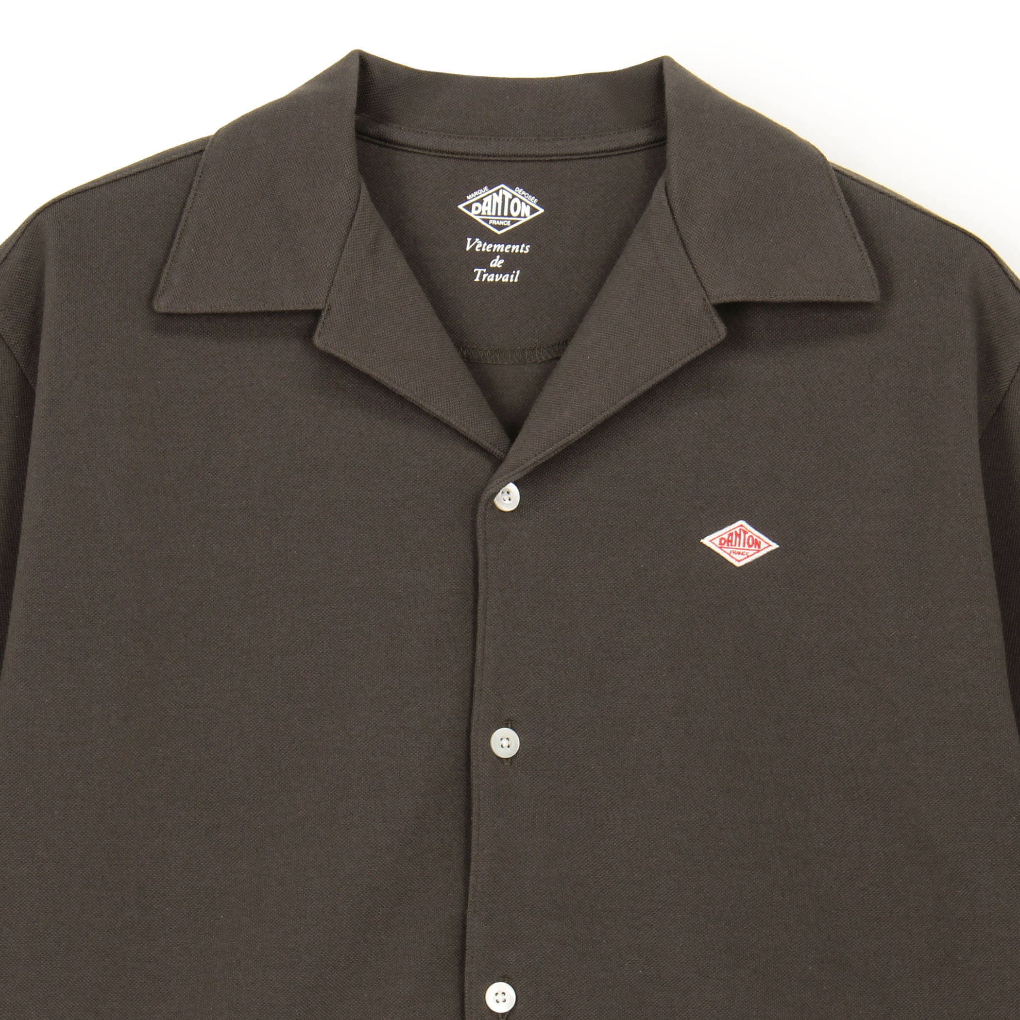 DANTON Store-Exclusive Men's Pique Open-Collar Shirt