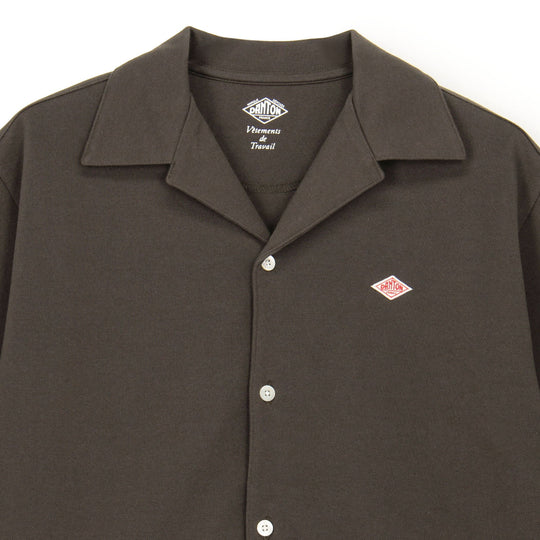Store-Exclusive Men's Pique Open-Collar Shirt