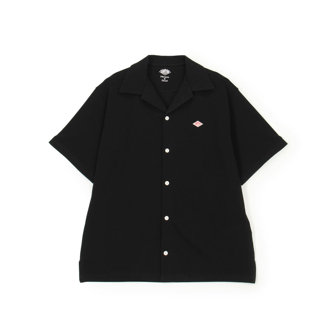 Store-Exclusive Men's Pique Open-Collar Shirt