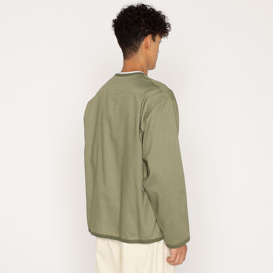 Men's Linen Polyester Cloth Shirt Cardigan