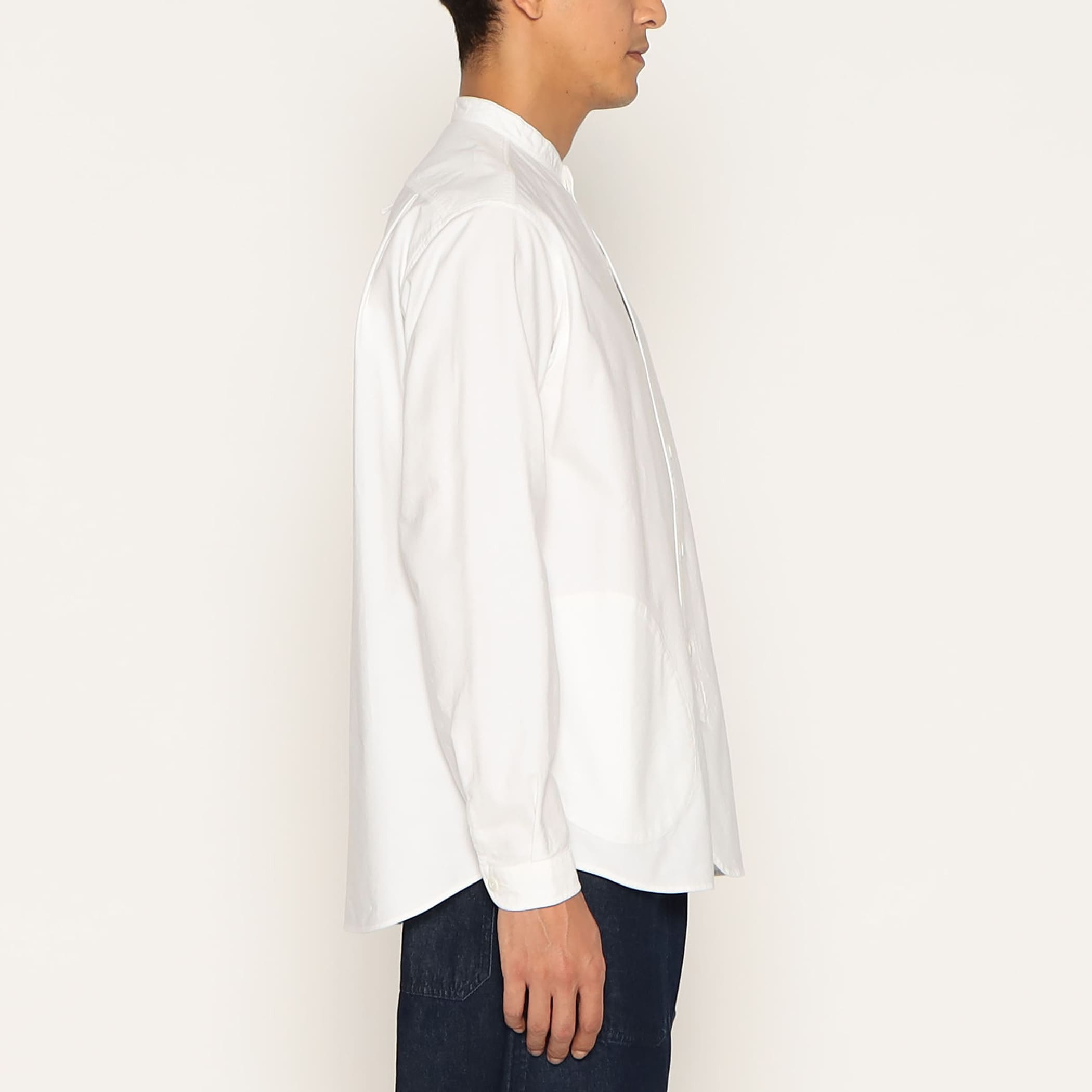 DANTON Men's Oxford Band Collar Shirt