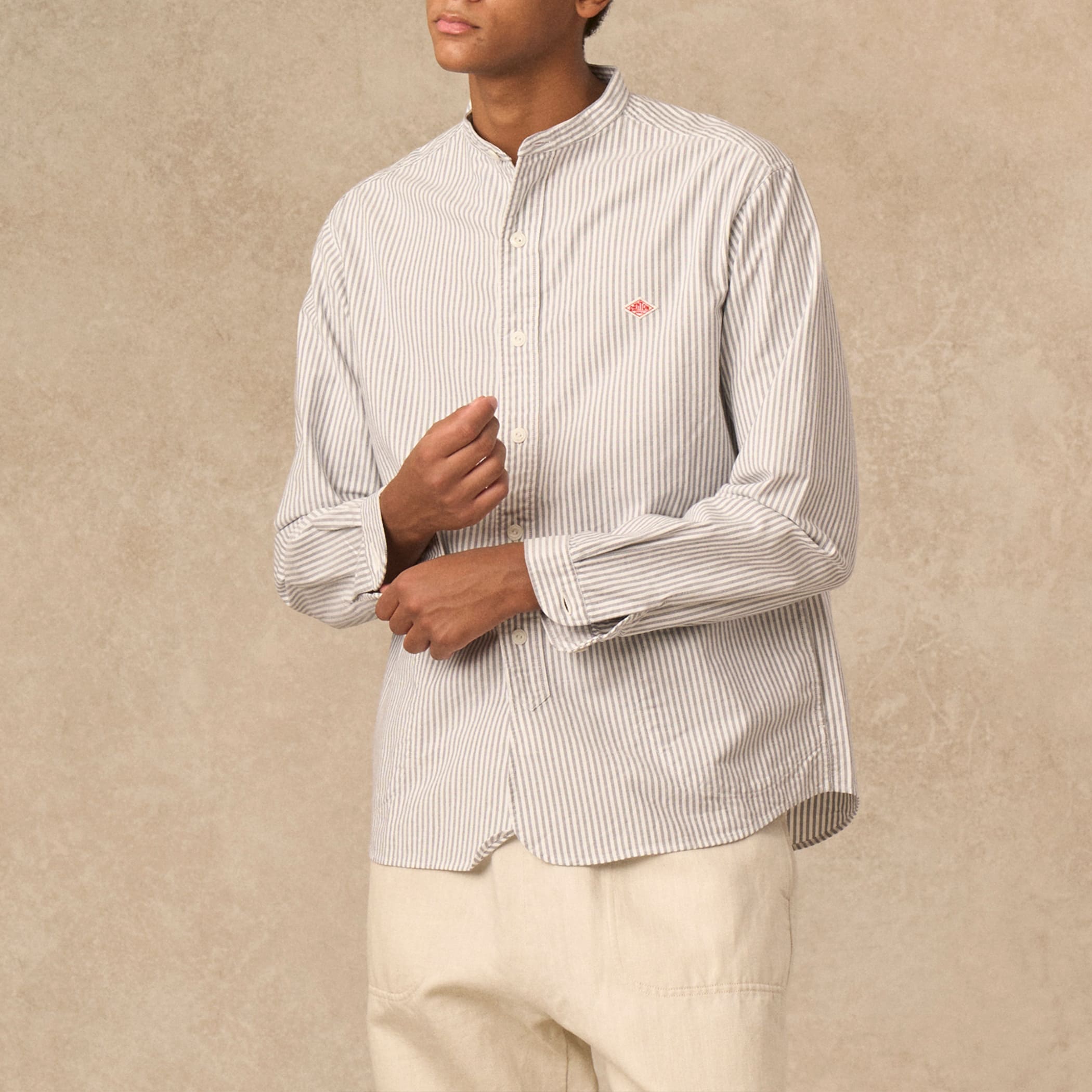 DANTON ダントン OXFORD BAND COLLAR SHIRT ◇DANTON(ダントン)Men's Oxford Band Collar Shirt メンズ