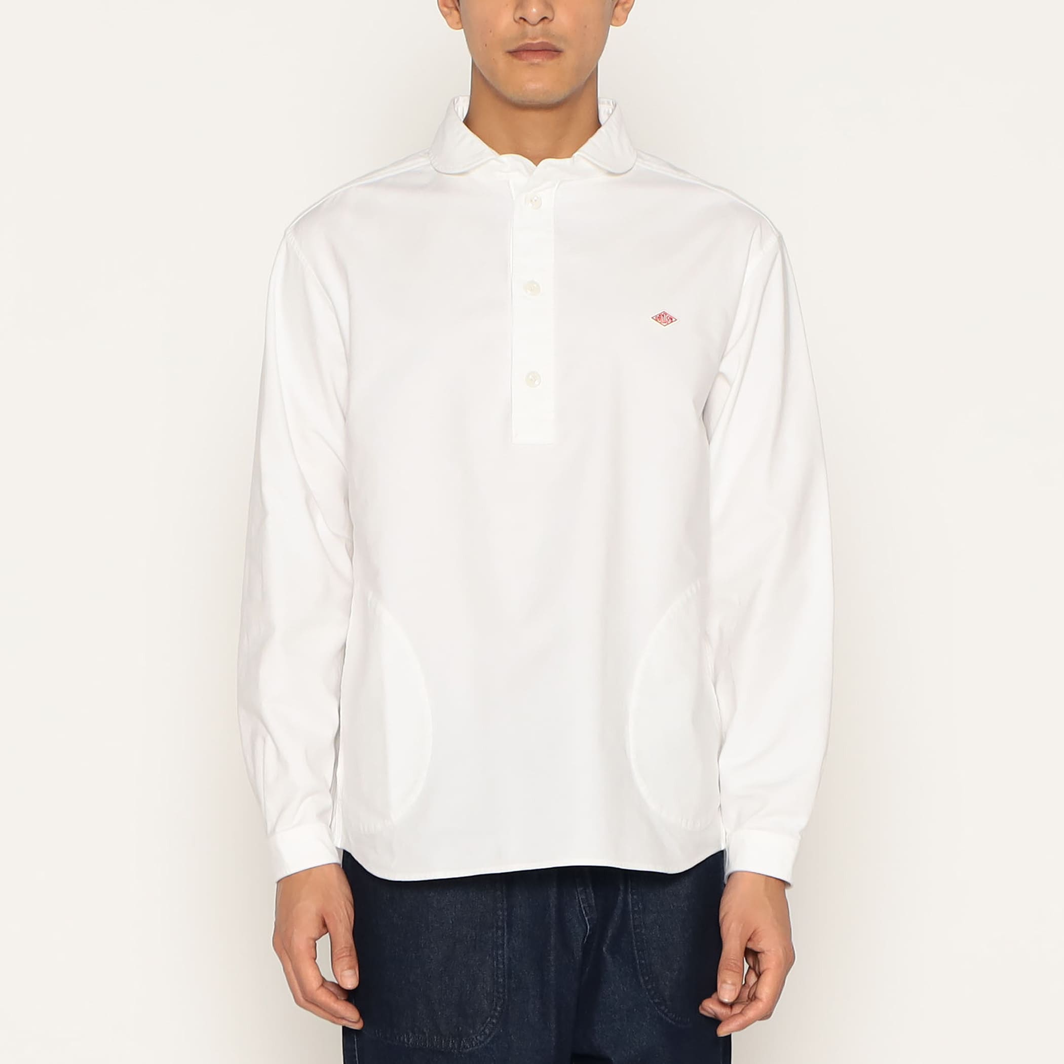 DANTON Men's Oxford Round Collar Pullover Shirt