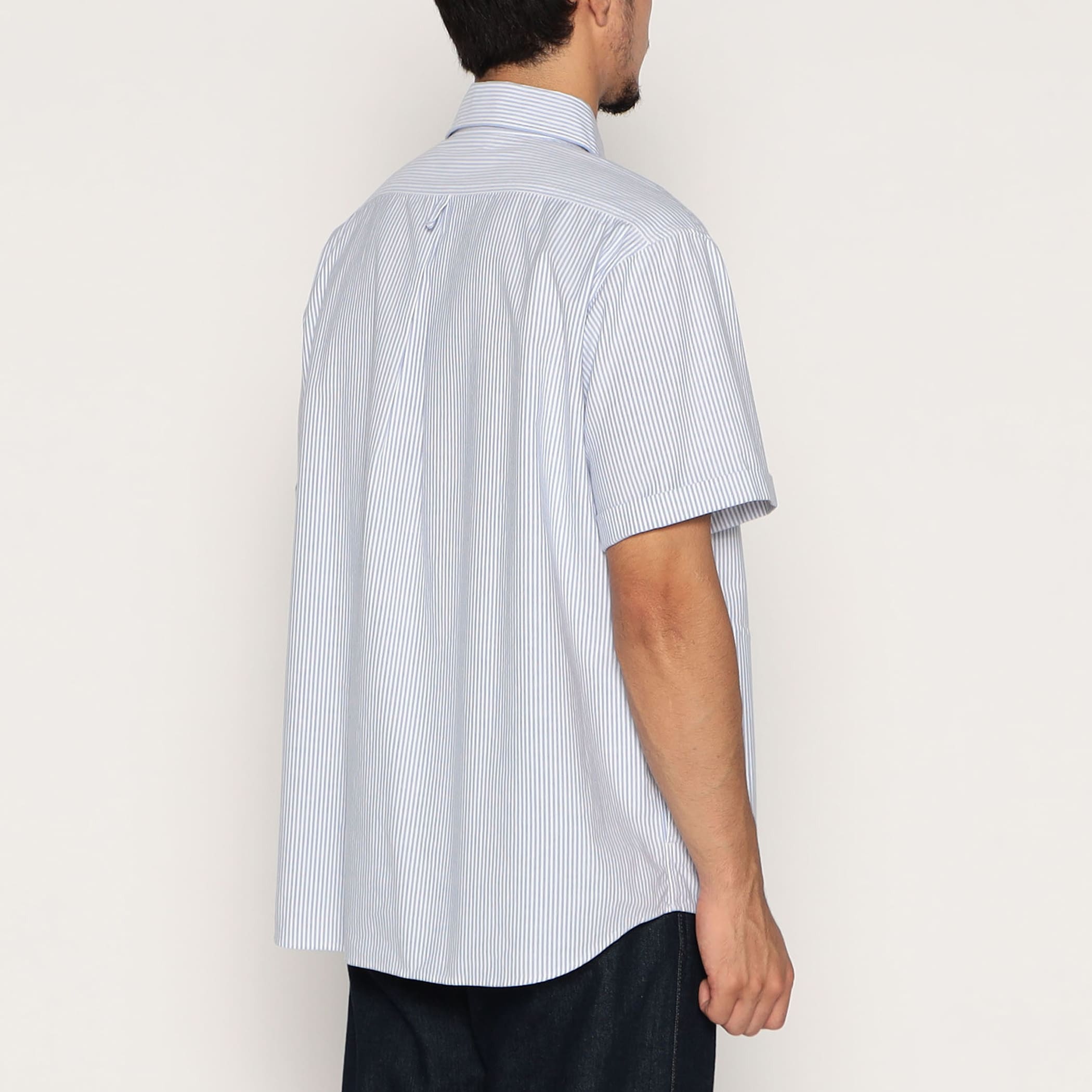 DANTON Men's Oxford Round Collar Short Sleeve Pullover Shirt Pattern