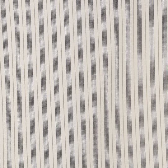 Men's Cotton Linen Short Sleeve Band Collar Shirt Stripe